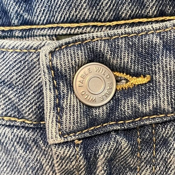 Wild Fable Women 90s Baggy Grunge Distressed High Rise Bermuda Denim Shorts 12 - Picture 6 of 14